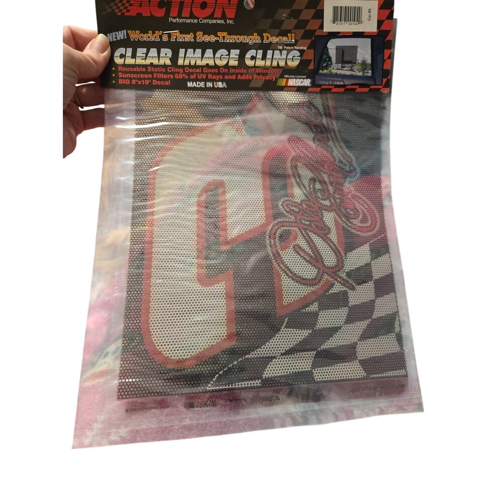Dale Earnhardt #3 Action Clear Image See-Through Window Cling Decal